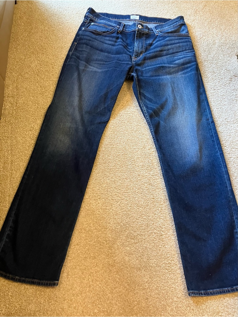 Hudson Mens Straight Denim Blue Jeans
